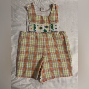 Silly Goose Hand Smocked romper, sz. 18 months